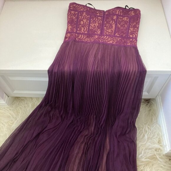 Tadashi Shoji Evening Dress Chiffon Lace - Picture 8 of 13